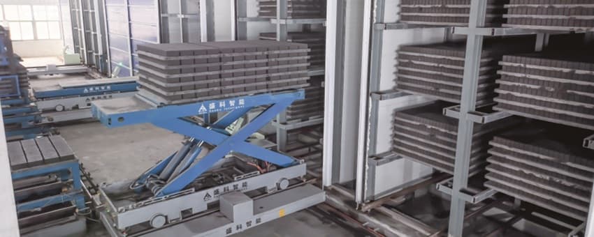 خط إنتاج الطوب الخرساني الصلب في مصنع عملائنا في تايتشو