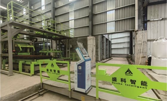 خط إنتاج الطوب الخرساني الصلب في مصنع عملائنا في هونان